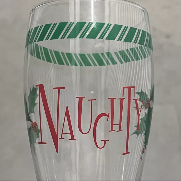 Set of 2 - Naughty and Nice Beer Glasses - Picture 3 of 13